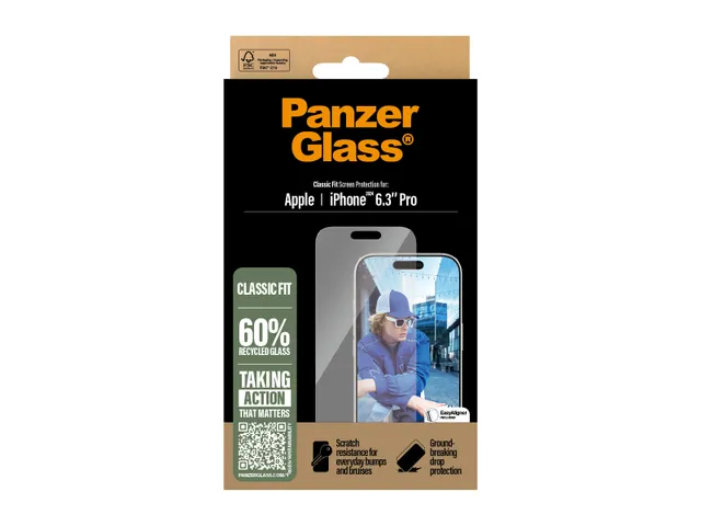 PanzerGlass Screen Protector iPhone 16 Pro | Classic Fit, Apple, Ap