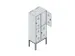 dubbeldekse locker,HxBxD 2120x800x500mm,2x2vak.,vak B 400mm