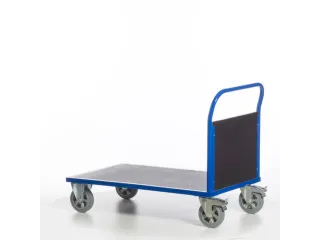 Platformwagen 1000kg Laadvlak Lxb 1200x800mm 1 Kopwand Ral 5010 - 8