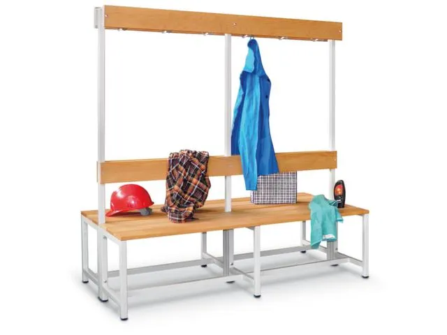 dubbele zitbank,HxLxD 1600x1500x770mm,onderstel RAL6011