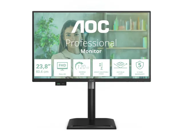 24E4U 23.8 Inch Monitor Full HD Zwart