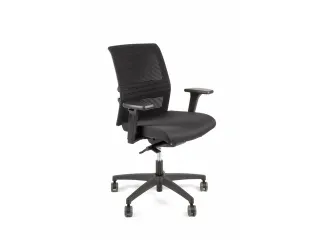 Bureaustoel EN1335 Linea Omnia 02 zwart/zwart met 3D armleuning - 1