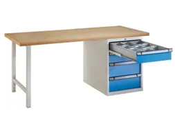 Standaard Werkbank 840x1500x700mm 4laden Werkblad Van Beuken Multiplex