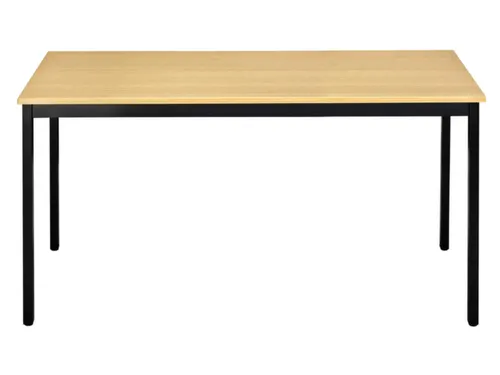 Tafel Vierkant 120x60 Cm Rechthoekig Frame Zwart Blad Beuk
