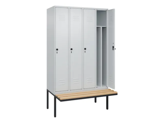 locker voor scheiding van kleding,HxBxD 2120x1200x815mm,4vak
