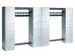 Garde-robe 1950X3720X480Mm 20 Casiers 20 Cintres Porte-Cadenas