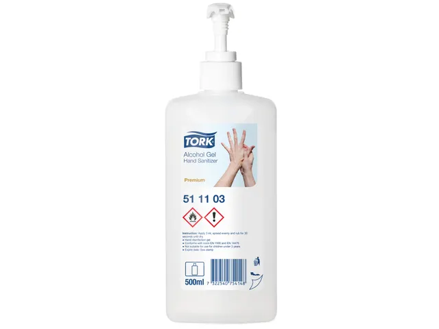 Tork 511103 Alcohol Gel Voor Handdesinfectie 12x500ml Premium