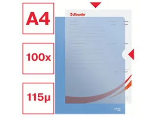 L-map Esselte Standaard A4 Pp Blauw 0.11mm - 4