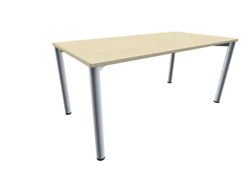vergadertafel HxBxD 72x160x80cm rechthoekig 4voeten Esdoorn alu