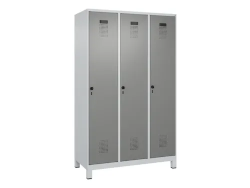locker,HxBxD 1950x1200x500mm,3vak,vak B 400mm,draaigrendel,voeten