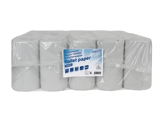 Toiletpapier Cleaninq 2-laags Recycled Wit 400vel 40 rollen
