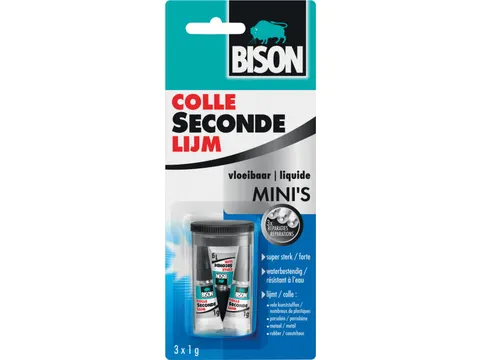 secondelijm Vloeibaar 3 x tube van 1 g op blister