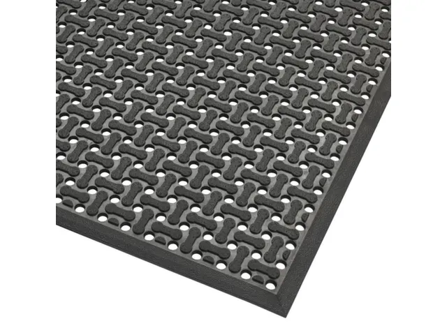 werkplekmat,mat,HxLxB 8,5x1830x1220mm,rubber,geperforeerd,antislip