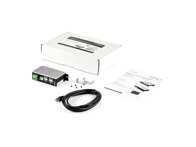 4-Port USB 2.0 Hub - Metalen Industriële USB-A Hub met ESD