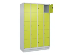 lockerkast,HxBxD 1950x1200x500mm,4x5vakken,vak B 300mm,cil.-slot