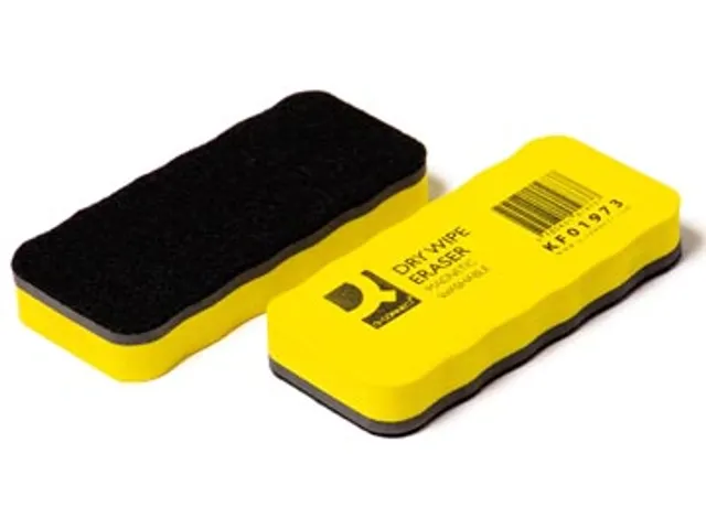 Brosse Effaceur, Magnétique, Lavable, Jaune