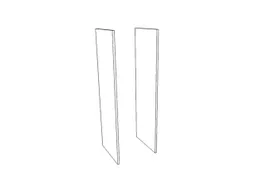 afsluiting,v. scheidingswand,3ordnerhoogte,HxD 1320x450mm,olm