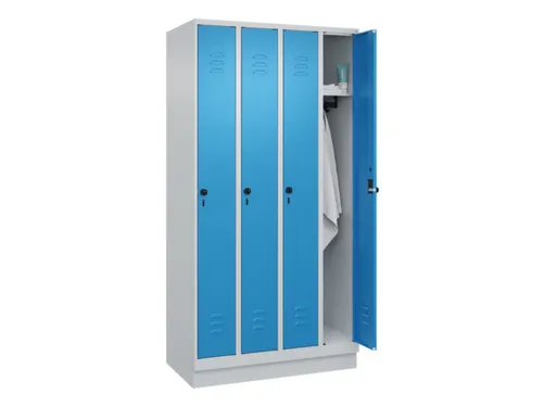 locker,HxBxD 1950x1000x500mm,4vak,vak B 250mm,draaigrendel,sokkel