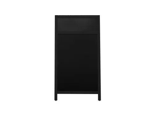 Europel Krijtstoepbord met Topbord 660 x 1280 mm Zwart