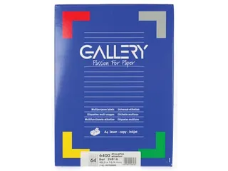 Gallery Witte Etiketten 48.3x16.9 mm Ronde Hoeken - 1