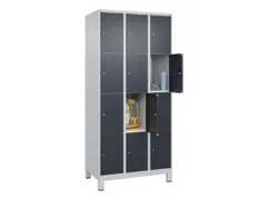 lockerkast,HxBxD 1950x900x500mm,3x4vakken,vak B 300mm,cil.-slot,voeten