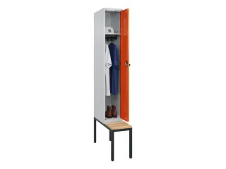locker met bank,HxBxD 2120x300x815mm,1vak,vak B 300mm,draaigrendel - 1