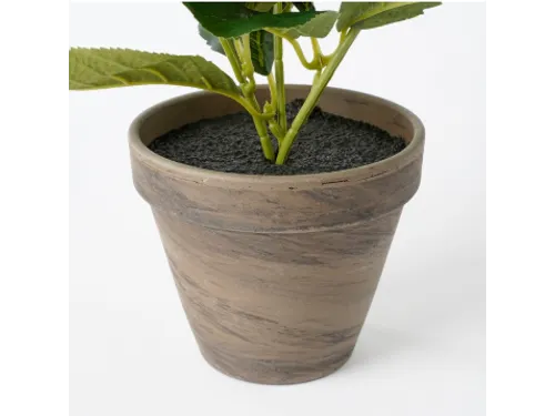 Kunstplant Mica Hortensia in pot groen 35x40cm