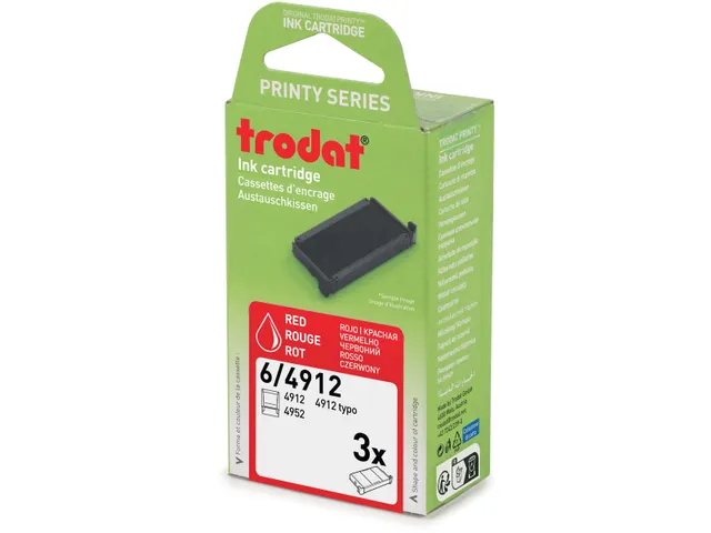 Trodat Stempelkussen 4912 3 Stuks Rood