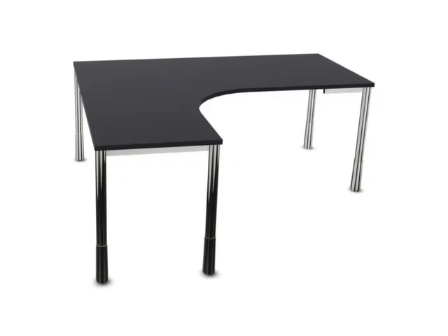 bureau à retour à hauteur réglable,HxlxP 720-840x1800x1600mm,CC-noi