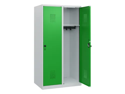 schoollocker,HxBxD 1530x800x500mm,2vak,vak B 400mm,draaigrendel