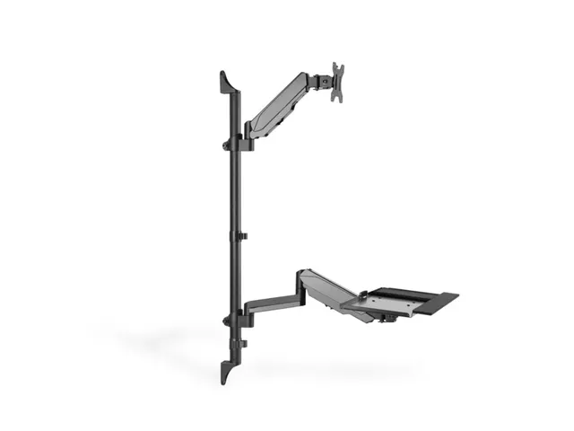 Zit Sta Werkplek Muurbevestiging Zwart