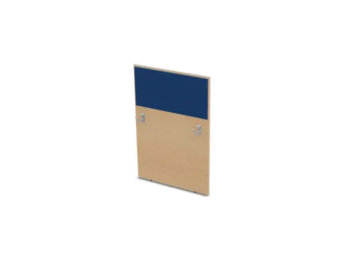 baliepaneel,v. bureau,aanbouw rechts,B 800mm,NE-esdoorn,BN6016-blauw