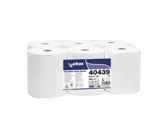 Handdoekrol Celtex 2-laags wit 140 meter krimp a 6 rol - 1