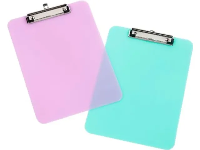 Klemplaat Pastel A4 Polystyreen assorti Paars of groen