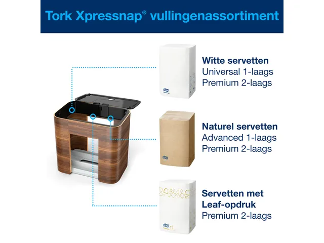 Distributeur serviette Tork Xpressnap N4 Compact Image 273002 noyer