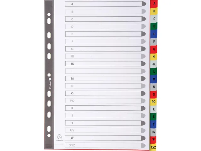 Tabbladen A4 Pp A-Z 20-delig Assorti 11-gaats