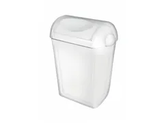 Afvalbak Kunststof Wit 23 Liter Met Swing Deksel