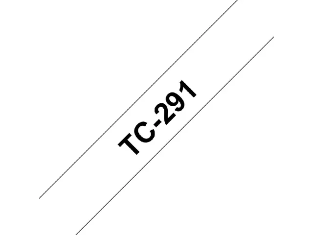 Labeltape Brother P-touch TC-291 9mm zwart op wit