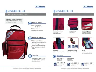 reddingsrugzak,DIN 13157/EHBO,Cordura,rood,HxBxD 450x270x180mm - 8