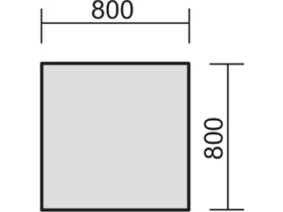Bureau 4-Poot Hxbxd 680-800X800X800Mm Ronde Buis Lichtgrijs - 8
