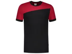 Tricorp Bicolor naden 102006 T-shirt, rood/zwart, maat 4XL, per stuk