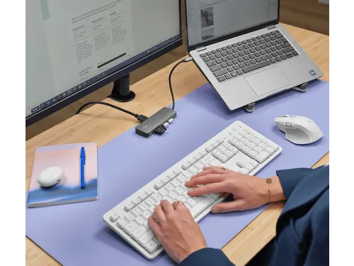 Trust 25672 Dalyx 8-in-1 adapter met meerdere poorten Grijs