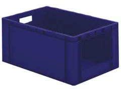 Euronorm-stapelbak 51liter Blauw 270x600x400mm Wanden/bodem Gesloten