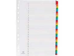 Tabblad Karton A4 Assorti 31-delig 1-31 11-gaats