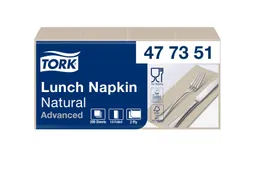 Servetten Tork 477351 2-laags 33x33cm naturel 1/8 vouw 200st.
