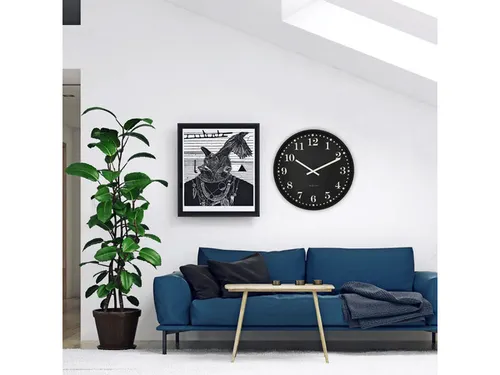 Wandklok NeXtime Dickens Large 50 cm zwart