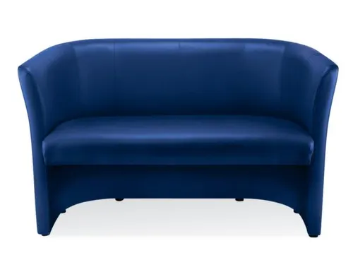 Bank Echt Leer Zit Hxbxd 46x106,6x49cm Totale Hxb 77x129cm Donkerblauw
