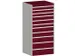 ladekast HxBxD 1600x800x650mm 11laden RAL7035 front RAL3004