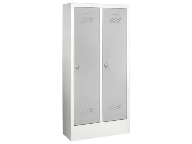 lockerkast v. kinderen,HxBxD 1300x530x300mm,2vak,RAL7035,front RAL7016