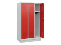 schoollocker,HxBxD 1630x900x500mm,3vak,vak B 300mm,cil.-slot,sokkel